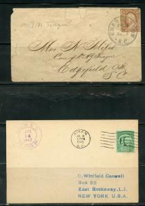 US POSTAL HISTORY OF STATE OF SOUTH CAROLINA LOT OF 12 COVERS 1871-1951 AS SHOWN 