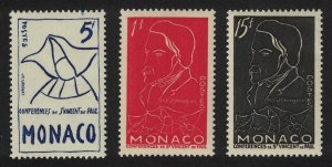 Monaco St Vincent de Paul Conferences 3v 1954 MNH SG#478-480