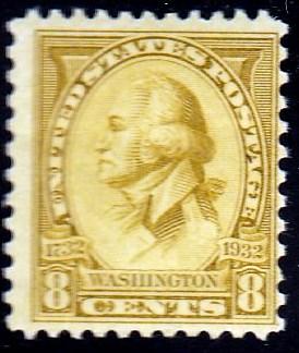 #713 MH, Washington,1932 HR, Sm Stain.