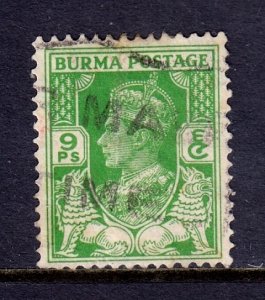 Burma - Scott #21 - Used - Pencil/rev. - SCV $2.00