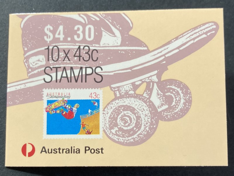 Australia 1990, #1119a Booklet, Skateboarding, MNH.