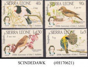 SIERRA LEONE - 1985 BIRDS / ANIMALS 4V MNH