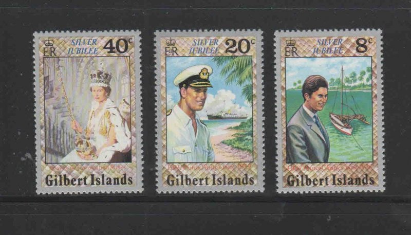 GILBERT ISLAND #293-295  1977 QEII 25TH. ANNIV. MINT  VF NH  O.G  a