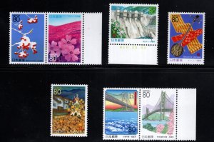 JAPAN  Prefecture  Scott Z232--Z238 MNH** 1998 stamp set