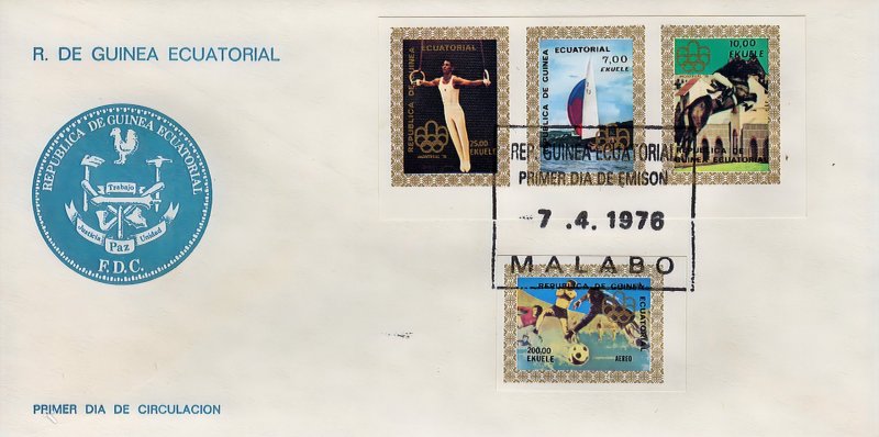 Equatorial Guinea 1976 FDC Montreal Olympics/Argentina W.Cup 78 Set IMPERFORATED