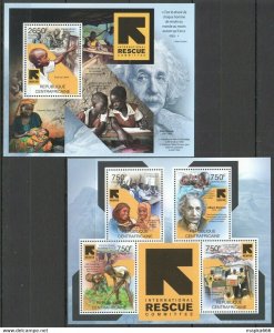 2012 Central Africa International Rescue Organisations Einstein Bl+Kb ** Ca816