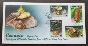 *FREE SHIP Vanuatu WWF Bats 1996 Wildlife Fauna (stamp FDC