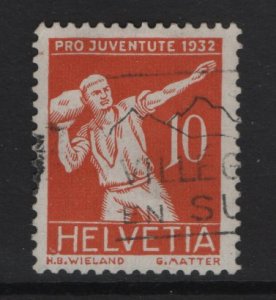 Switzerland  #B62  used 1932  Pro Juventute   putting the stone 10c