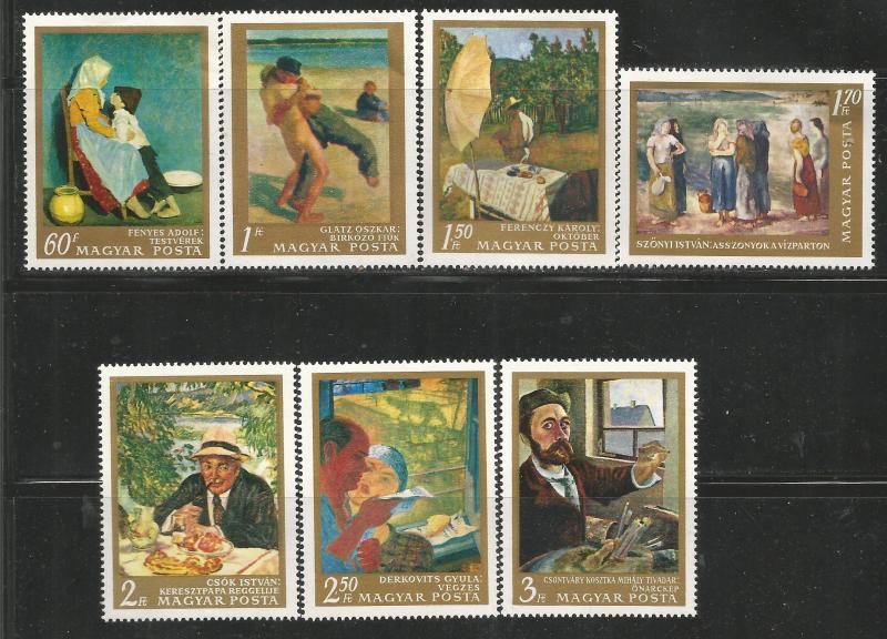 HUNGARY 1863-1869  MNH, PAINTINGS HONORING HUNGARIAN PAINTERS