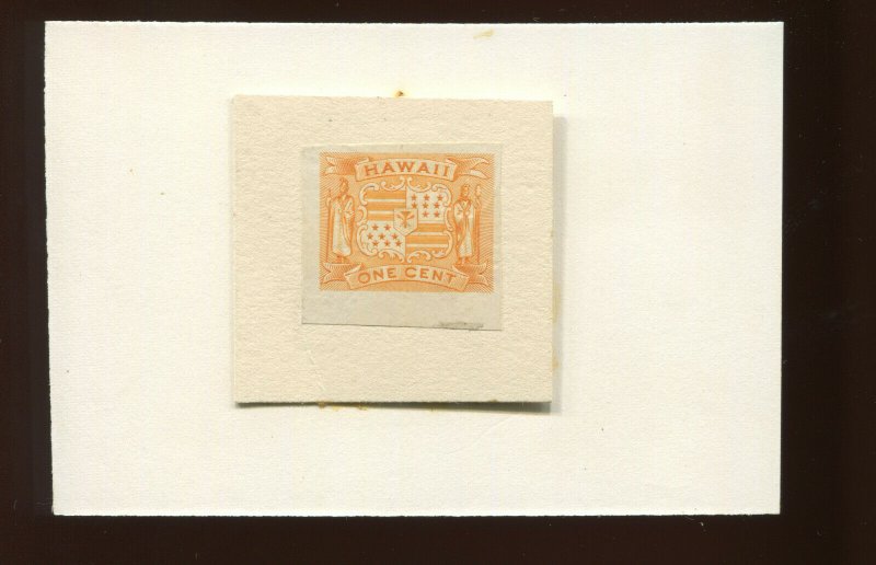 Hawaii Scott 74P3 Plate Proof on India Paper Unused Stamp (Stock H74-P1)