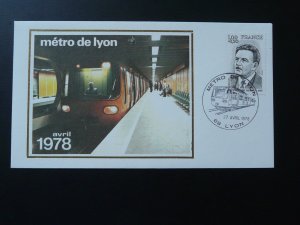 subway of Lyon philatelic cover France 1978