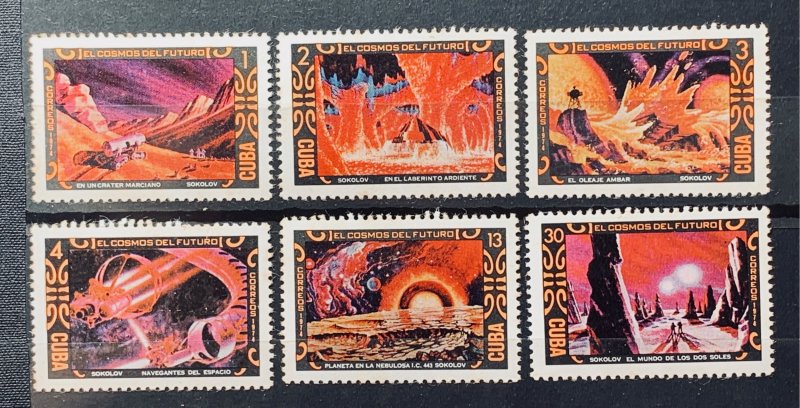 CUBA 1974 SC# 1881-1886 Science Fiction Cosmonaust Day Set x 6 MNH