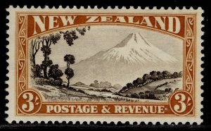 NEW ZEALAND GV SG590, 3s chocolate & yellow-brown, M MINT. Cat £50. 