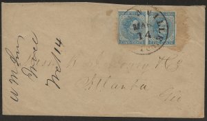 Confederate States Greenville TEN Mar 14 cover pair Richmond Print Lowry Atlanta