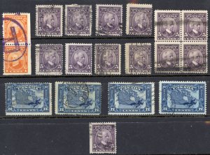 Canada Sc# 141-145 (Assorted) Used lot/19 1927 1c-12c 60th Confederation