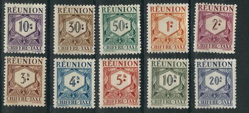 Reunion J26-35 Y&T TT 26-35 MNH VF 1947 SCV 10.30