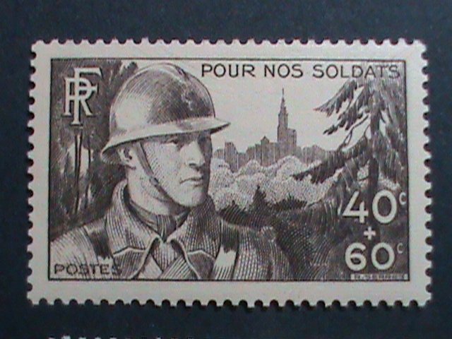​FRANCE STAMP:1940 SC#B94-5 FRANCE SOLDER & COLONIAL TROOPER MINT STAMP SET-VF