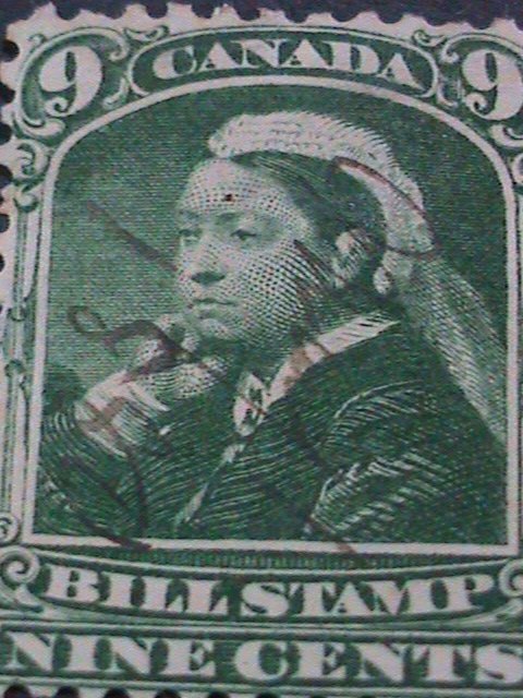 ​CANADA 1888- REVENUE  134 YEARS OLD- QUEENS VICTORIA-BILL STAMP USED-VF-