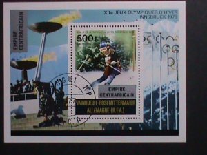 ​CENTRAL AFRICA-1977-PROMOTION-OLYMPIC-INNSBUCK'76 -CTO FANCY CANCEL S/S