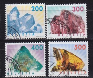 SCHWEIZ SWITZERLAND [2002] MiNr 1808-09,44-45 ( O/used ) [01] Mineralien