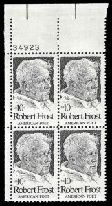 PCBstamps   US #1526 PB 40c(4x10c)Robert Frost, (34923), MNH, (UL)