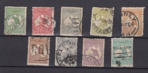 Australia 1913 Roo Collection To 1/- (No 2 1/2d) Fine Used BP9437