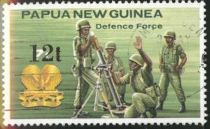 PNG Papua New Guinea Scott 615 used 1985 surcharged stamp