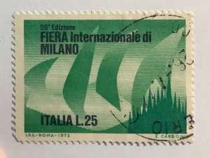 Italy 1972 Scott 1062 used - 25 L,  Milan International Fair, 50th Anniv