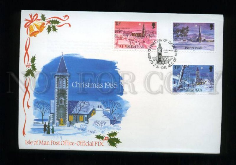 161435 ISLE OF MAN 1985 Christmas FDC cover