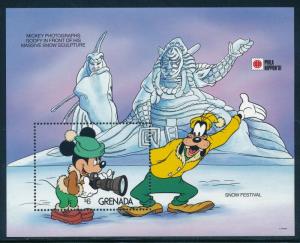 Disney Grenada - Souvenir Sheets Goofy Snow Festival MNH #1971 (1991)