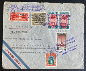 1938 San Antonio Guatemala Airmail Cover To Berlin Germany Via New York PAA