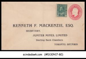 CANADA - 2c KEDVII envelope to TORONTO without STAMPED