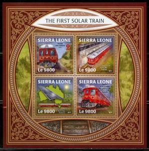 SIERRA LEONE 2017 THE FIRST SOLAR TRAIN SHEET MINT NH