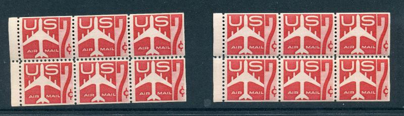 Scott #C60a Red Jet Large Lot No Staple Holes Booklet Panes NH (Stock #C60a-1)