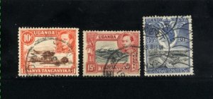 Kenya, Uganda, Tanzania 69,72,108   used VF  PD