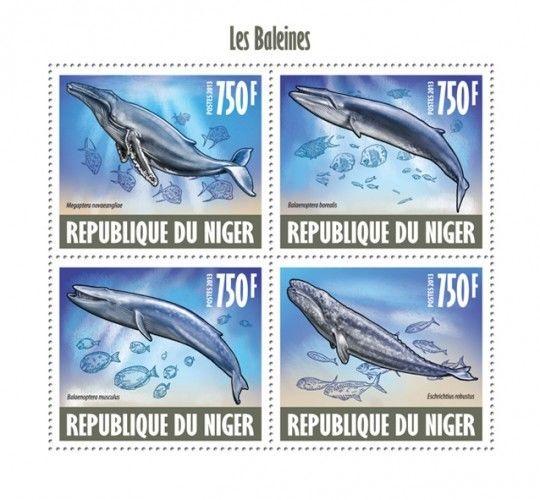 Whales Wale Marine Fauna Animals Niger MNH stamp set