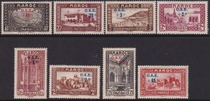 1938 French Morocco semi postal complete set MLMH Sc# B13 / B20 CV: $44.00