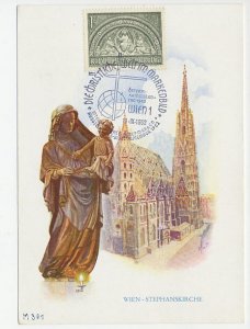 Maximum card Austria 1952 Catholic day Vienna