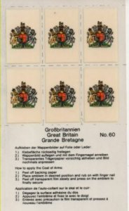 Stamp Album Country Coat of Arms - Choice of countries sheet of 6 per country