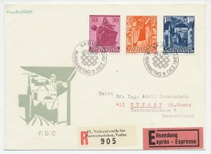 Registered cover / Postmark Liechtenstein 1962 Christmas - Madonna and Child - P