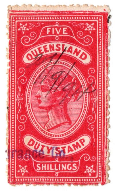 (I.B) Australia - Queensland Revenue : Stamp Duty 5/-