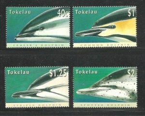 Album Treasures Tokelau Scott # 228-231 Dolphins Set Mint NH