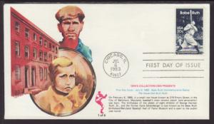 US 2046 Babe Ruth 1983 Den's Collectors U/A FDC