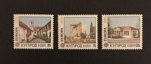 Cyprus 1978 #495-7 MNH, CV $2.50