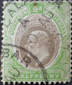 Southern Nigeria 1905 ½d with CALABAR Code A postmark