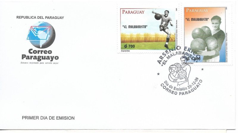 PARAGUAY 2009 ARSENIO ERICO EL MALABARISTA FOOTBALL SOCCER FAMOUS PLAYER