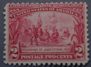 United States #329 Two Cent Jamestown MNH