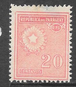 Paraguay 279: 20c National Emblem, MH, F