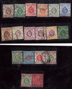 Hong Kong #109 - #124 & #119a #128 Used