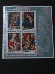 COOK ISLANDS-1978  VIRGIN & THE CHILD- CHRISTMAS SHEET-MNH S/S VERY FINE